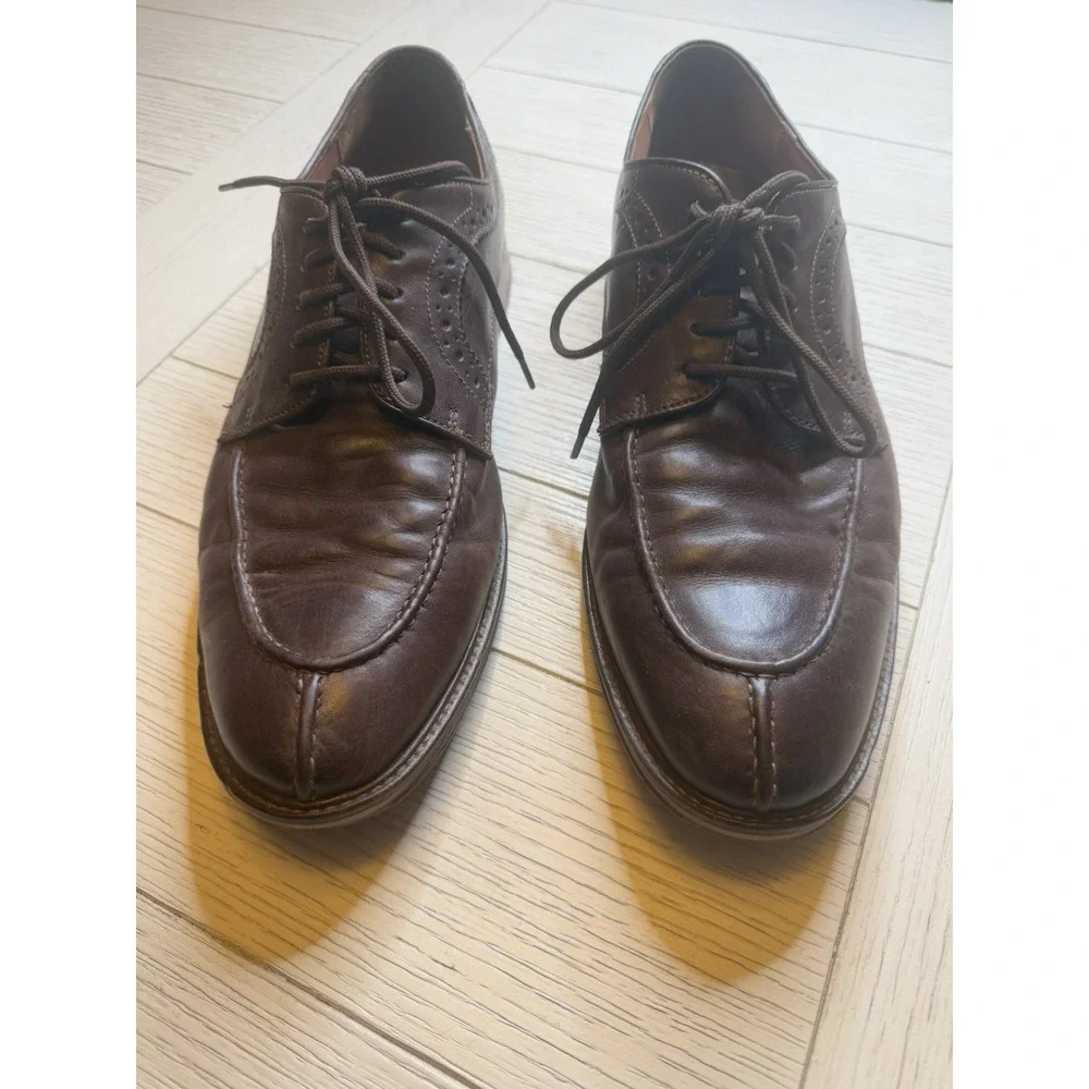 Johnston & Murphy Men's Brown Sheepskin Leather Lace Up Oxford Shoes. Sz‎ 12D